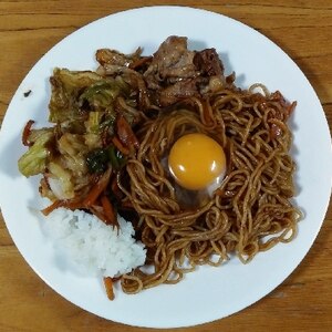 鶏ガラスープの素で塩焼きそば♪♪